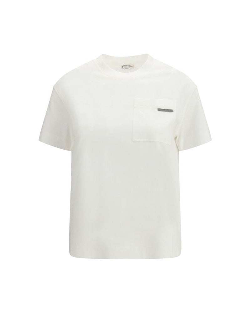 Brunello Cucinelli White Cotton T-shirt Glam Steals