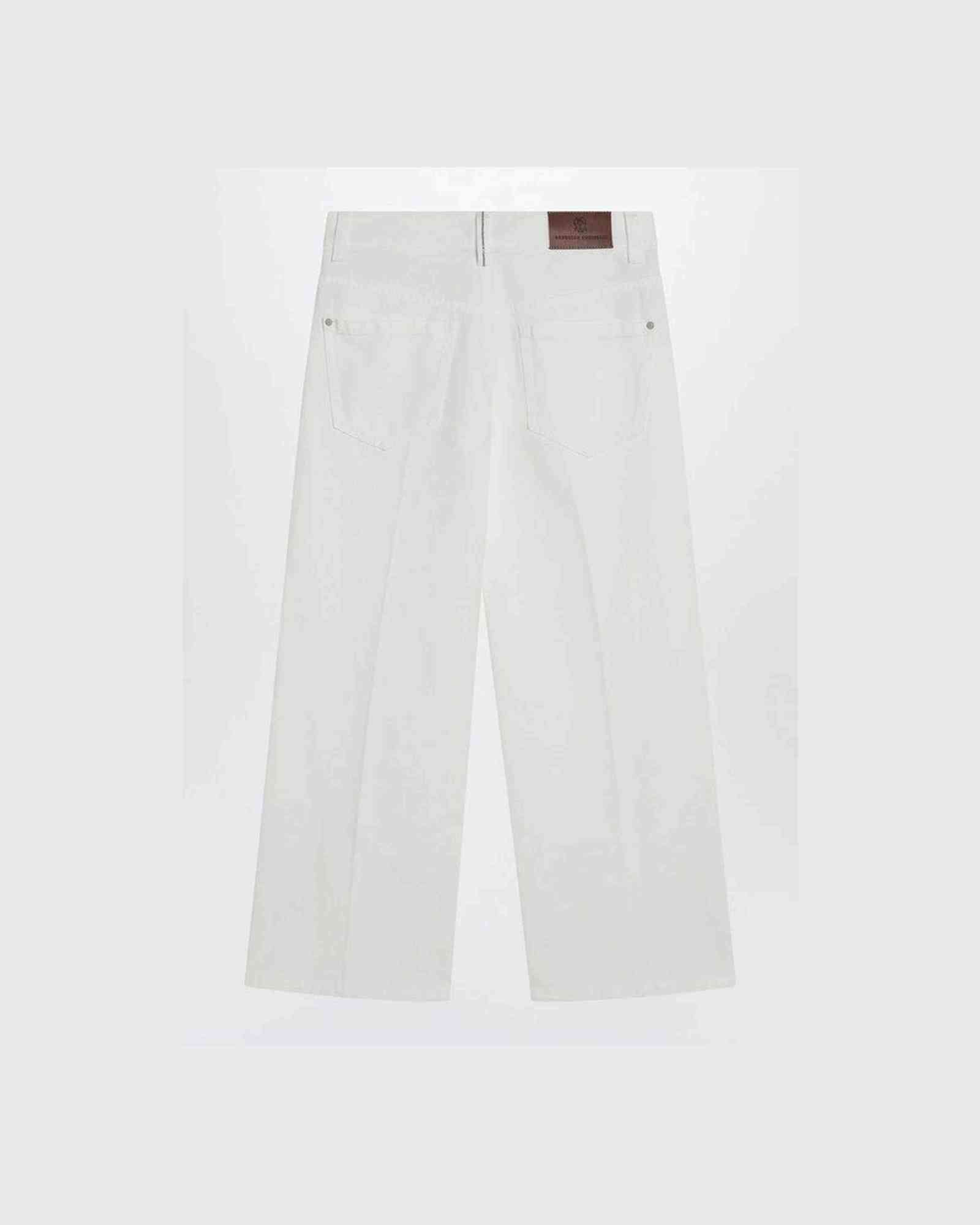 Brunello Cucinelli White Cotton Trouser Glam Steals