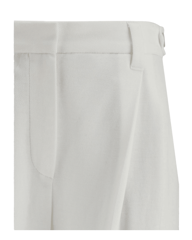 Brunello Cucinelli White Cottonpants Glam Steals