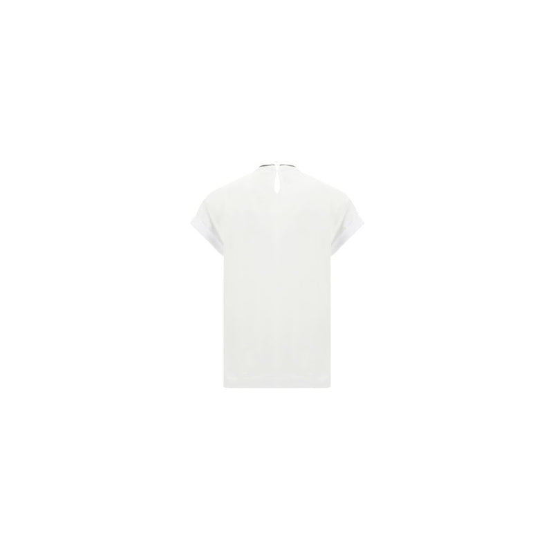 Brunello Cucinelli White Elastane T-shirt Glam Steals