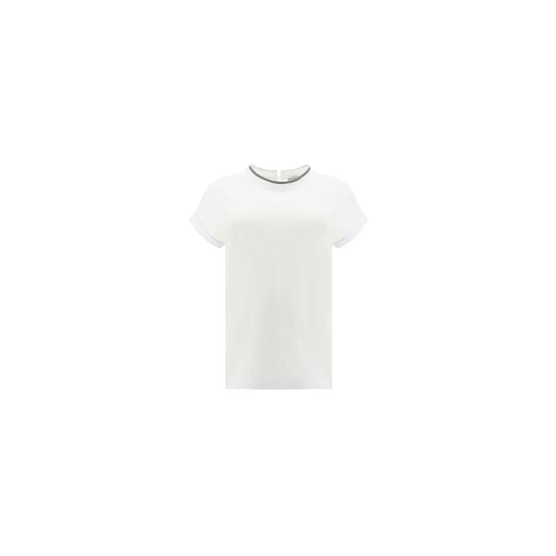 Brunello Cucinelli White Elastane T-shirt Glam Steals