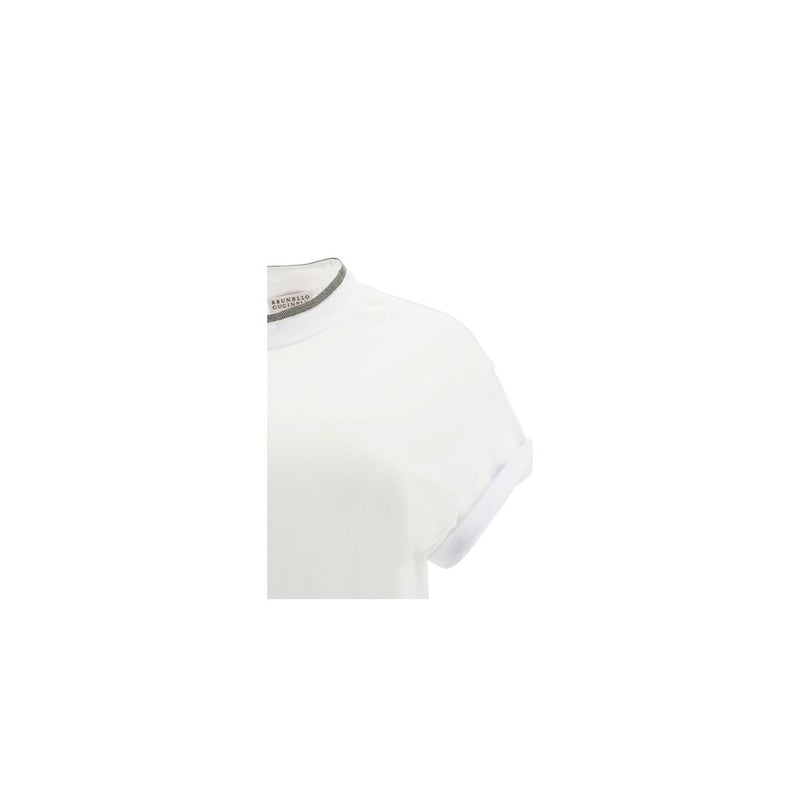 Brunello Cucinelli White Elastane T-shirt Glam Steals