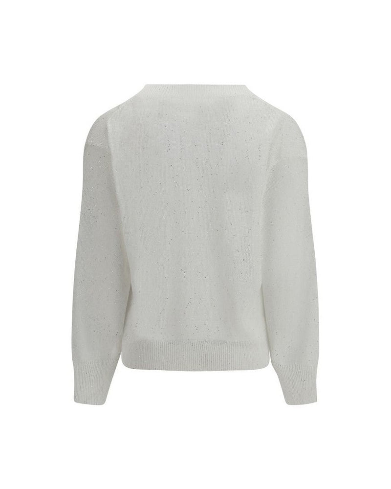 Brunello Cucinelli White Linen Sweatshirt Glam Steals