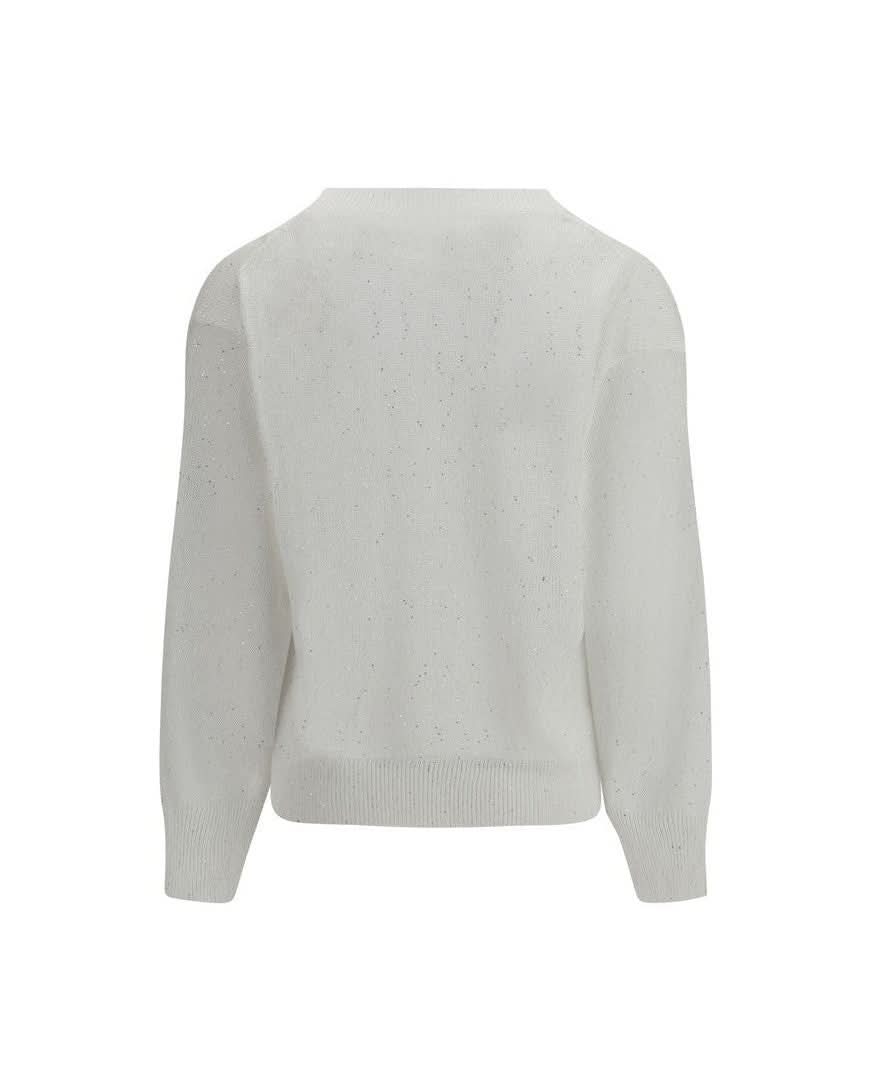 Brunello Cucinelli White Linen Sweatshirt 