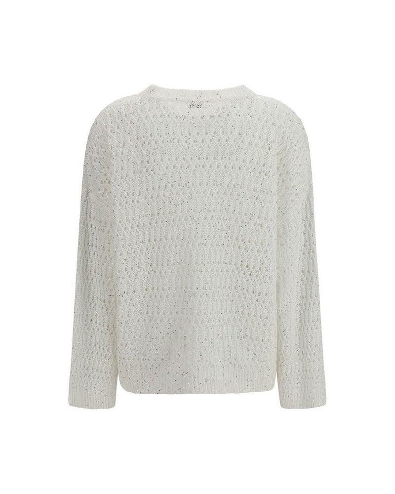 Brunello Cucinelli White Silk Sweatshirt Glam Steals