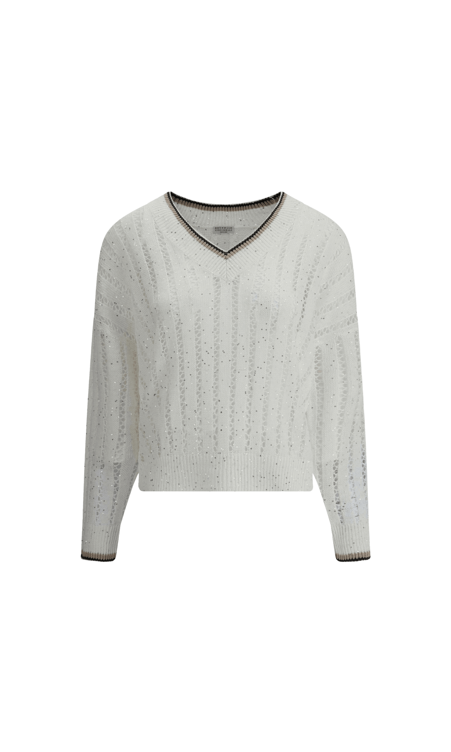 Brunello Cucinelli White Sweater Glam Steals