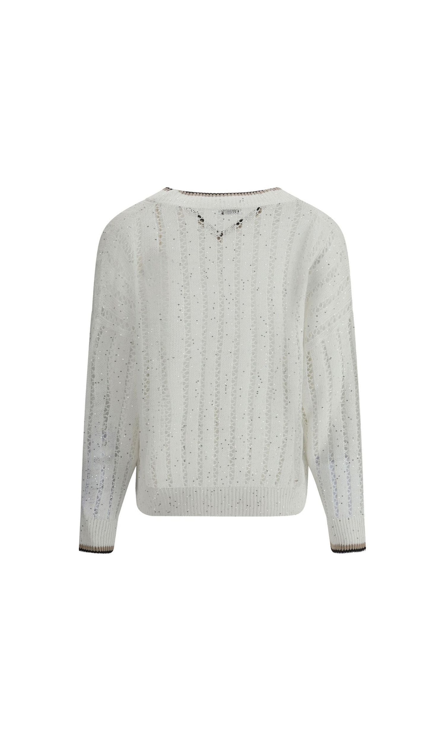 Brunello Cucinelli White Sweater Glam Steals