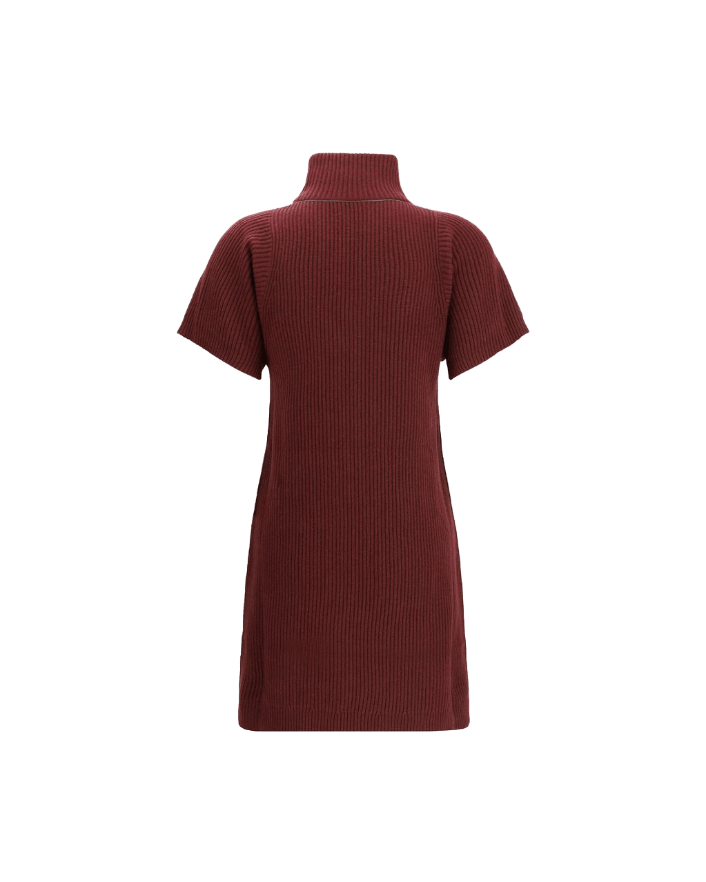 Brunello Cucinelli Wool Bordeaux Fleece Casual Dress Glam Steals
