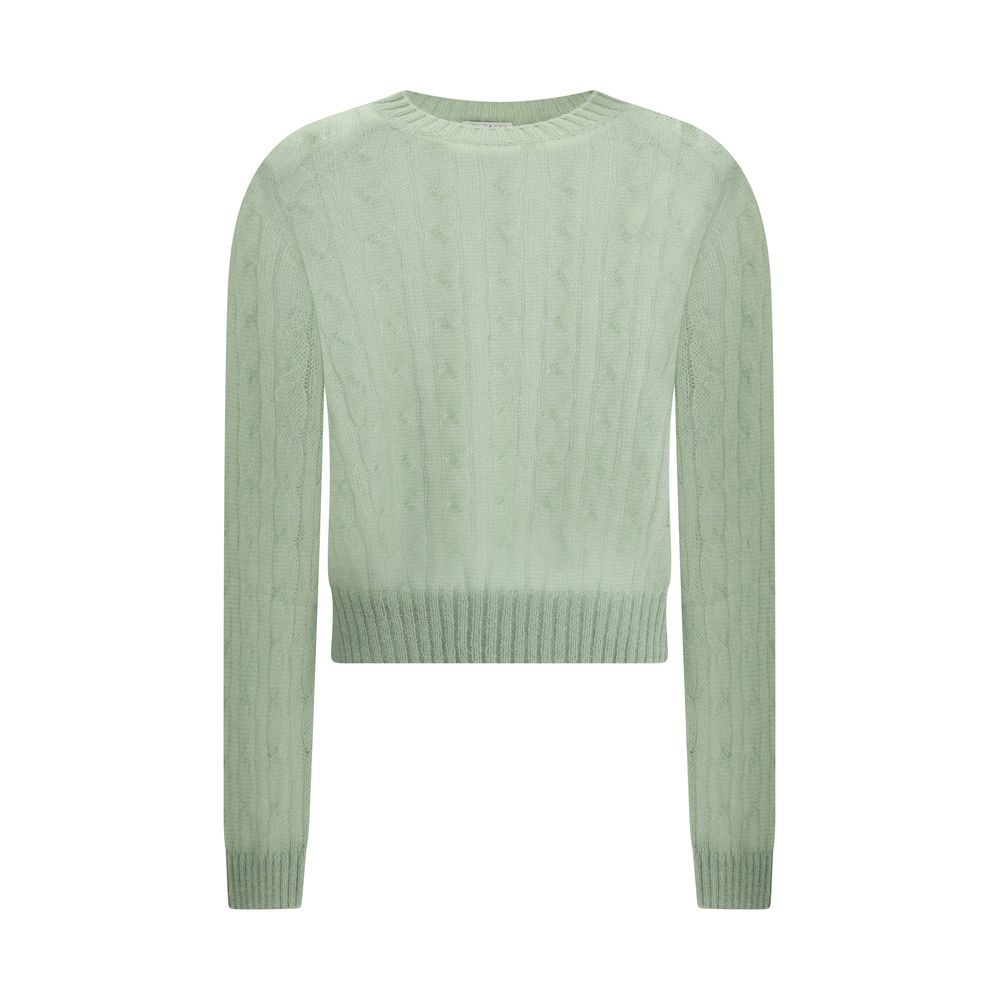 Brunello Cucinelli Wool Mohair And Cable Knit Sweater Glam Steals