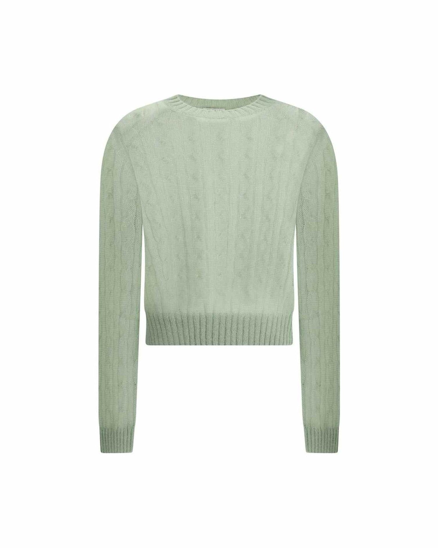 Brunello Cucinelli Wool Mohair And Cable Knit Sweater Glam Steals