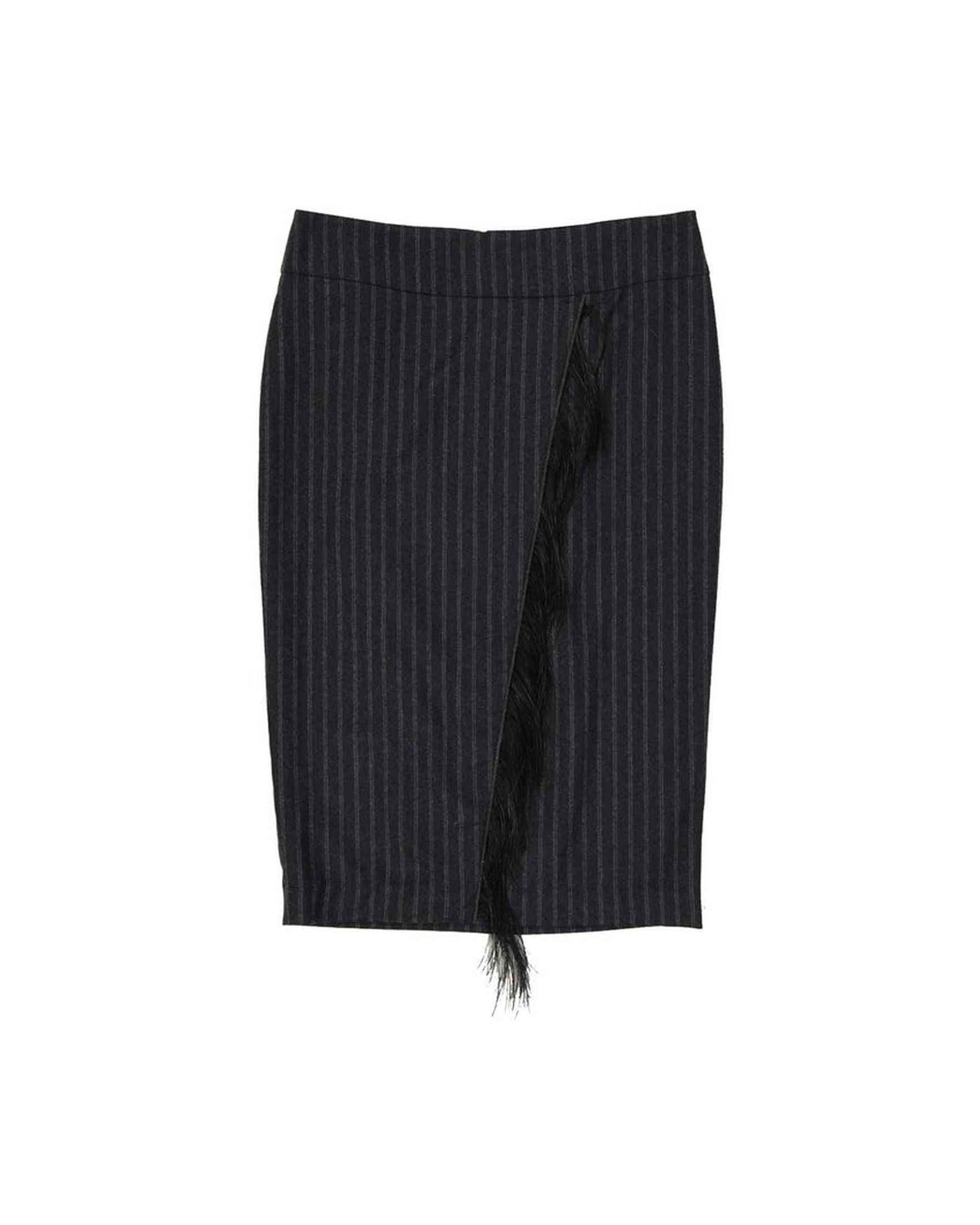 Brunello Cucinelli Wool Striped Skirt Glam Steals