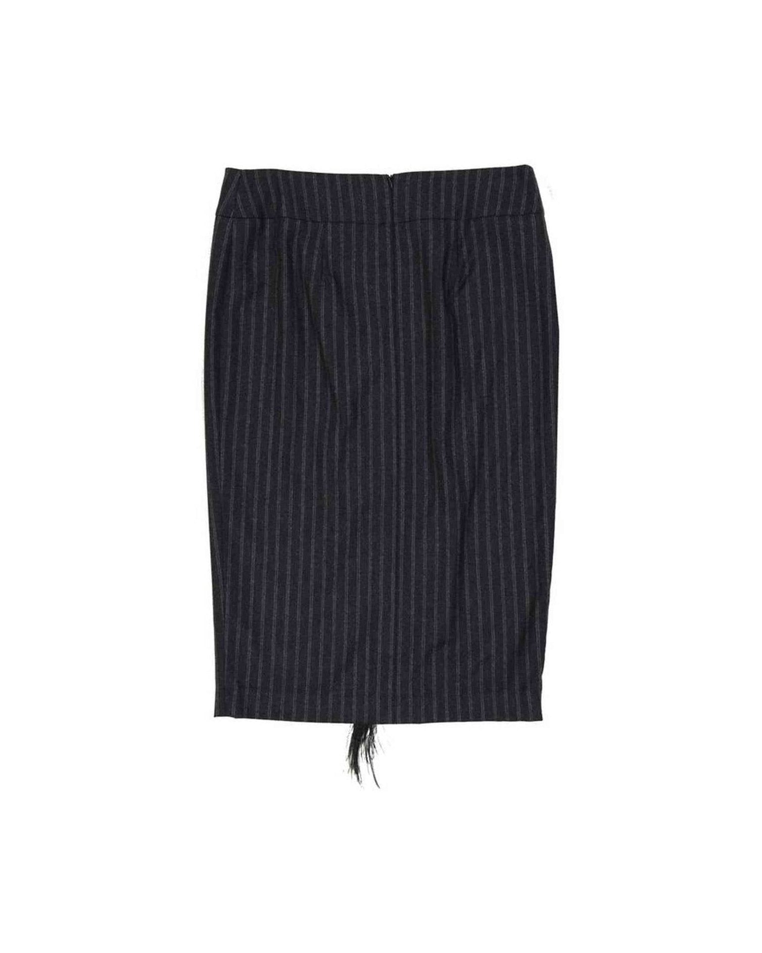 Brunello Cucinelli Wool Striped Skirt Glam Steals
