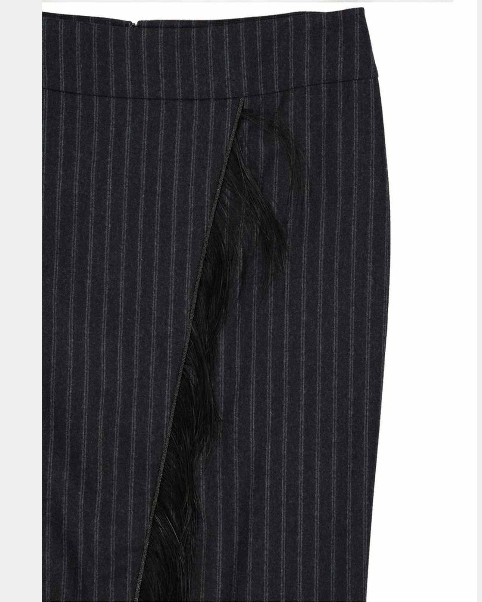 Brunello Cucinelli Wool Striped Skirt Glam Steals