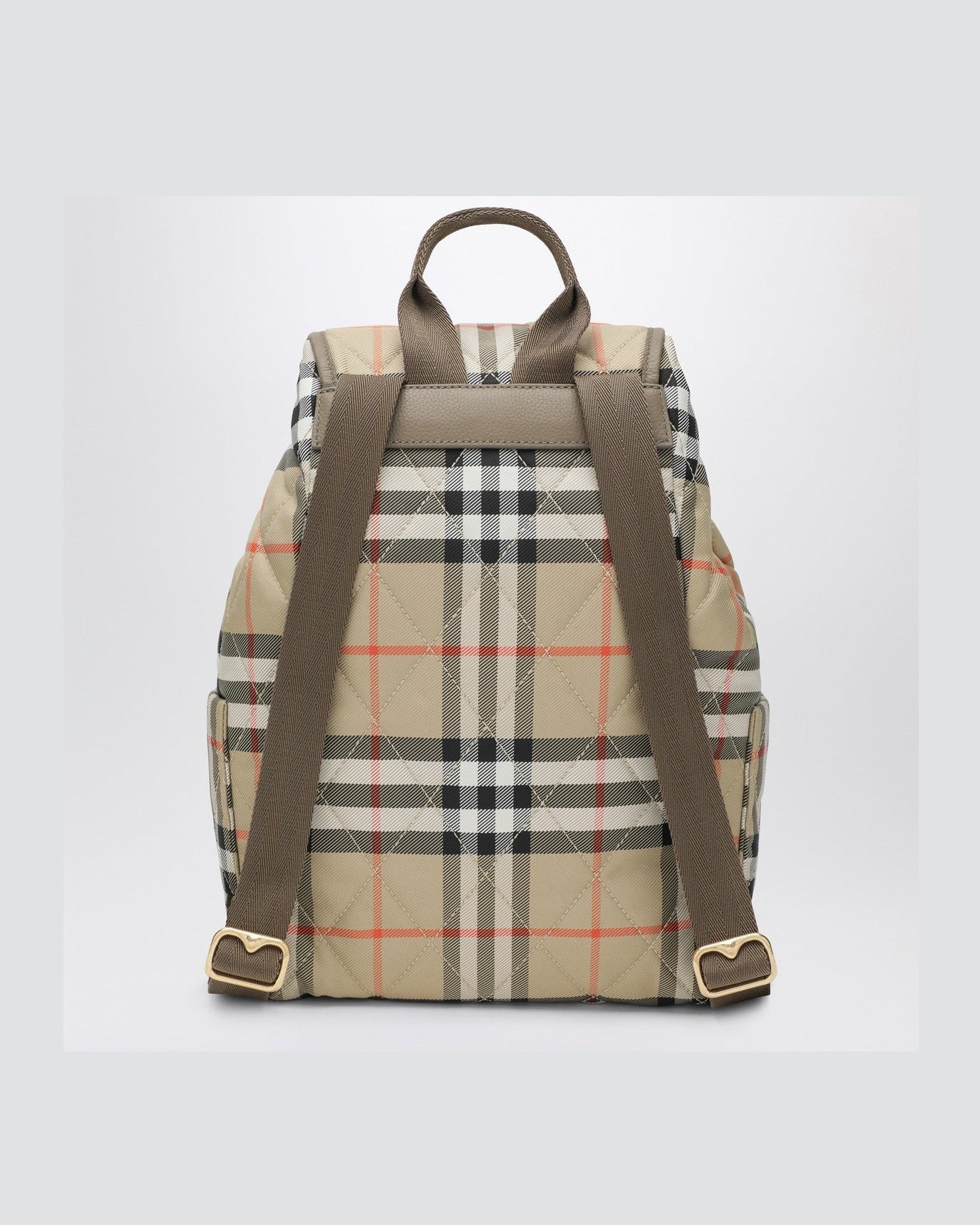 Burberry Beige Check Horseshoe Backpack Glam Steals