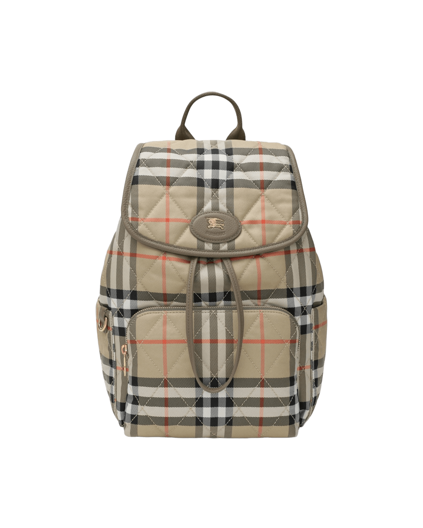 Burberry Beige Check Horseshoe Backpack Glam Steals