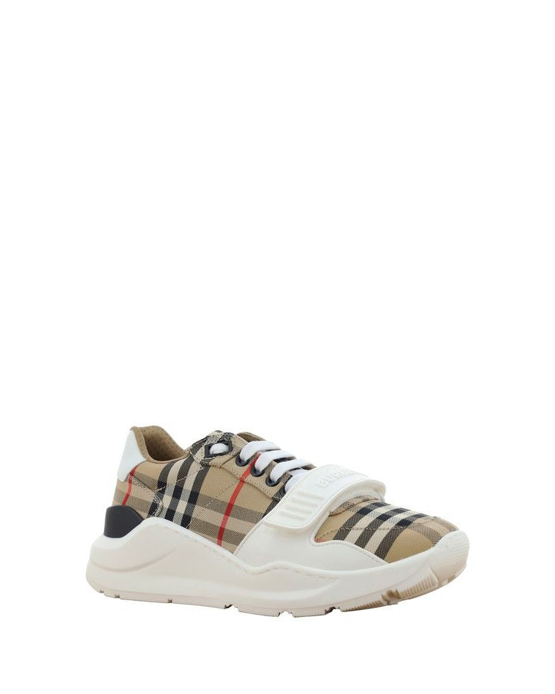 Burberry Beige Cotton Athletic Sneakers Glam Steals