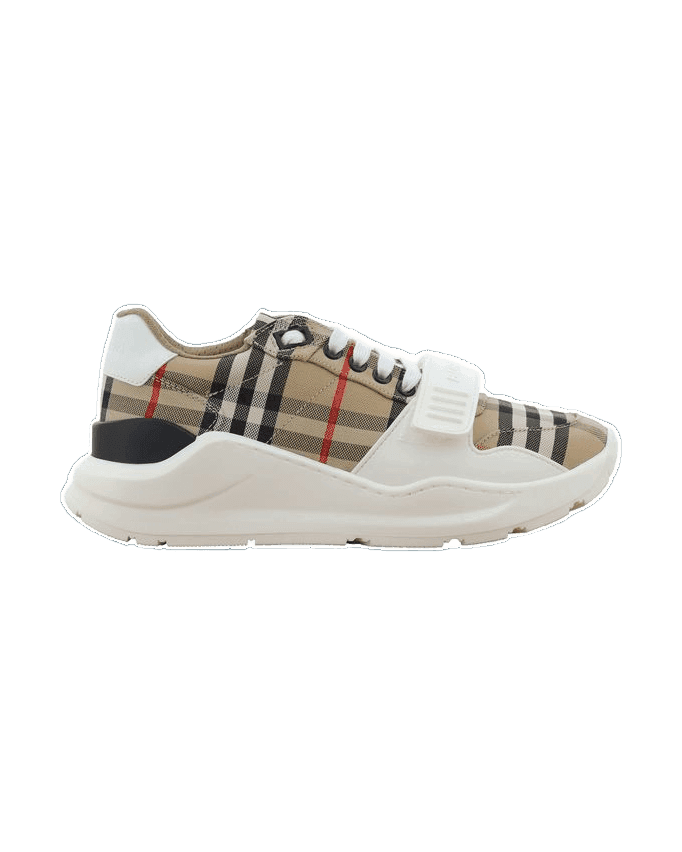 Burberry Beige Cotton Athletic Sneakers Glam Steals
