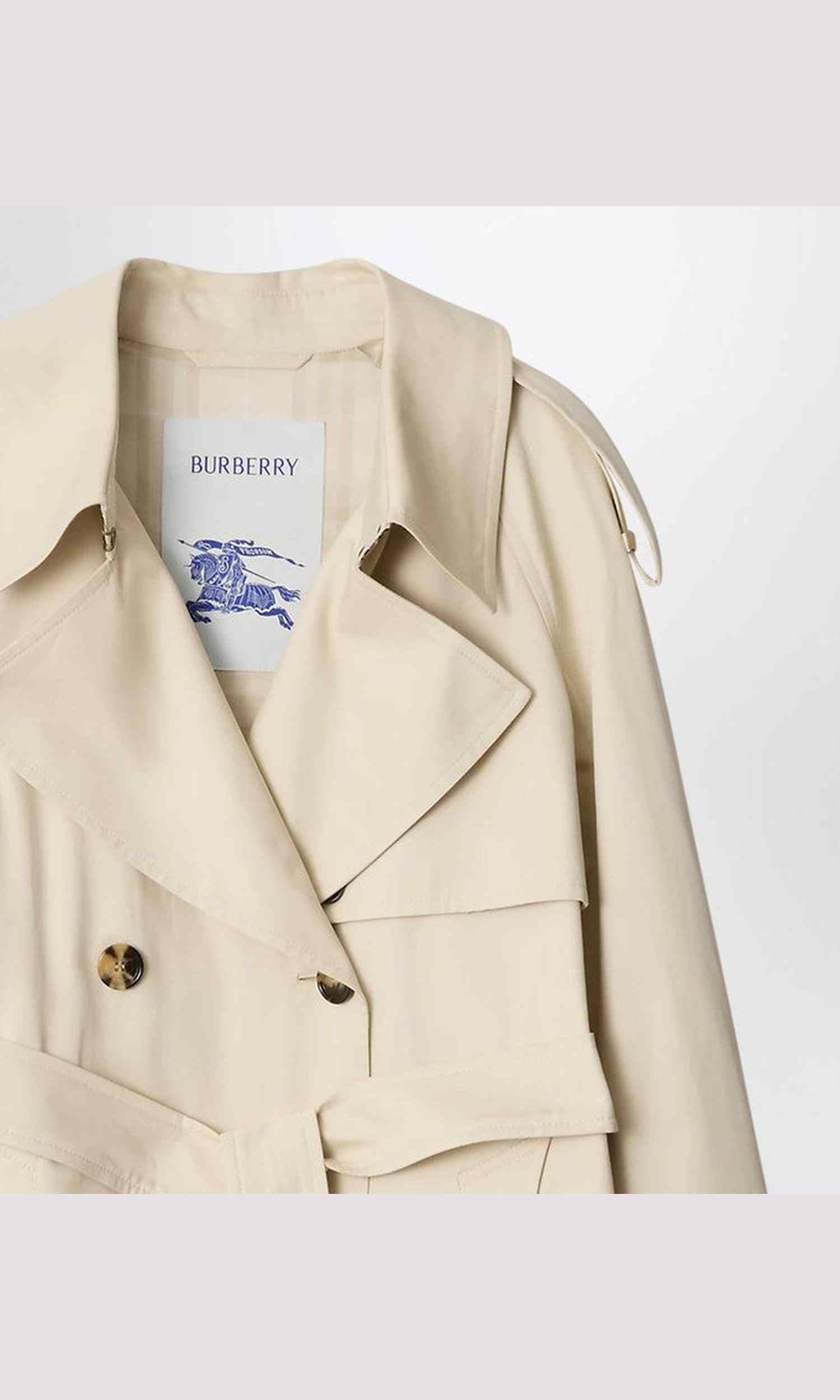 Burberry Beige Cotton Light Fitzrovia Trench Coat Glam Steals
