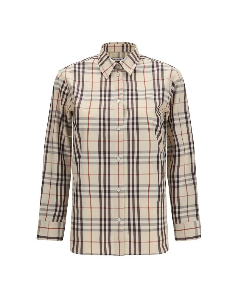 Burberry Beige Cotton Pattern Shirt Glam Steals