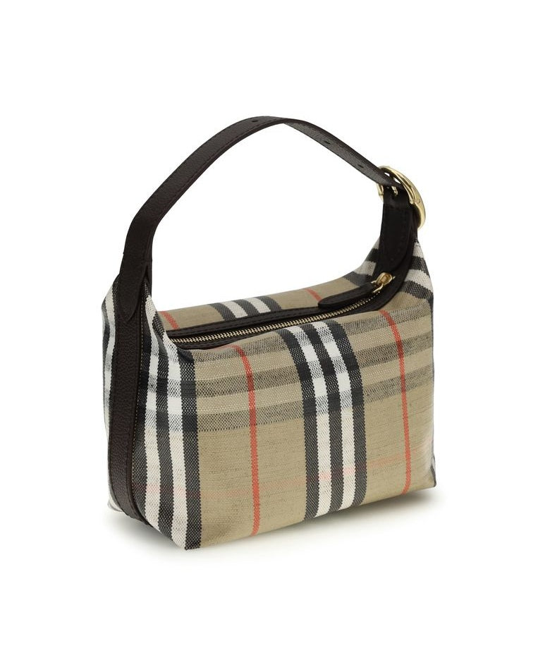 Burberry Beige Cotton Shoulder Bag Glam Steals