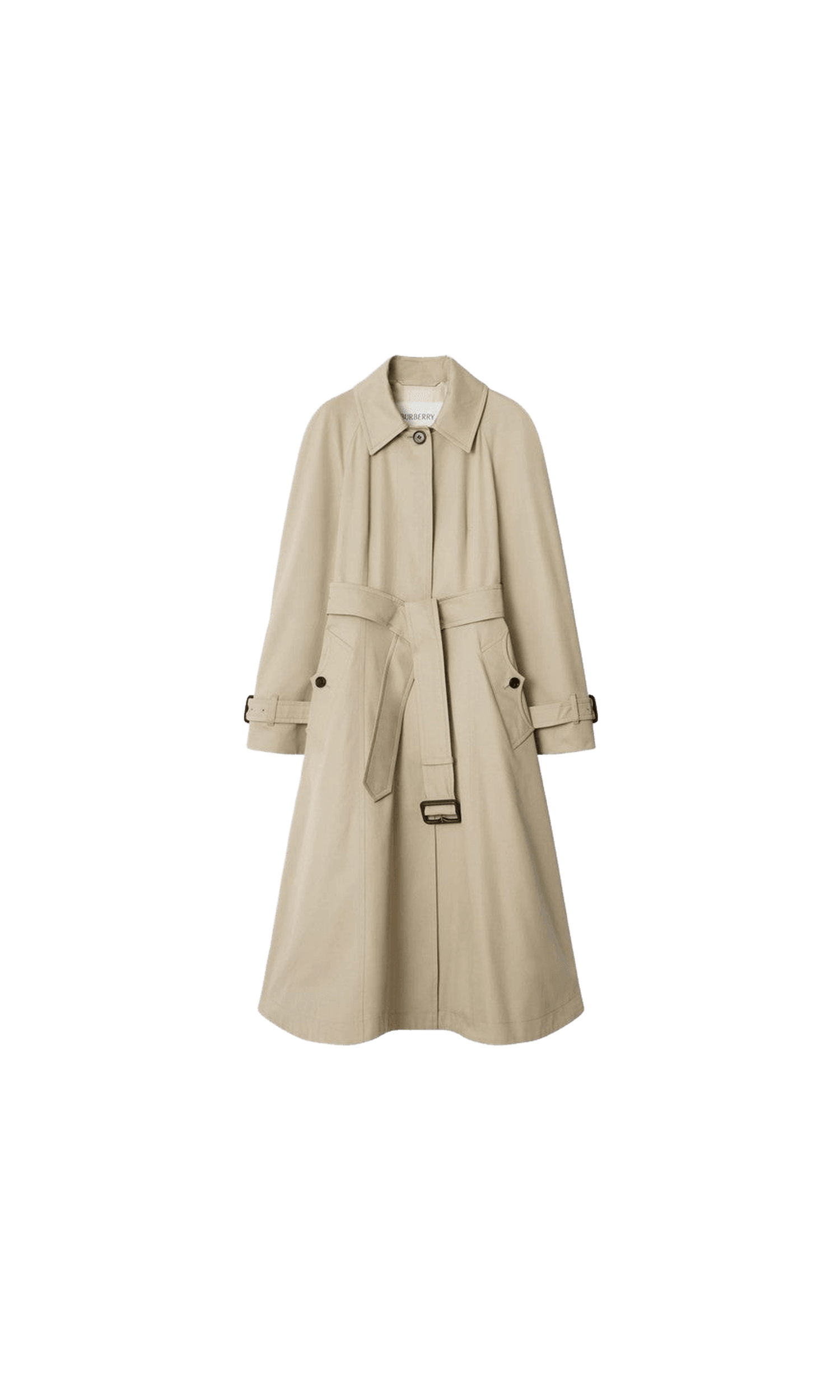 Burberry Beige Gabardine Long Ellingham Car Coat Glam Steals