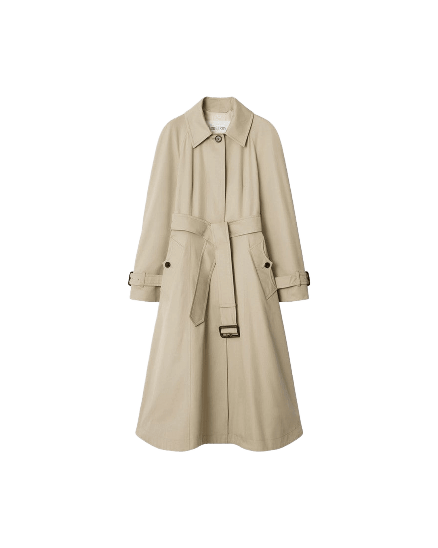 Burberry Beige Gabardine Long Ellingham Car Coat Glam Steals