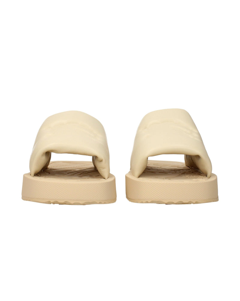 Burberry Beige Leather Slippers Glam Steals
