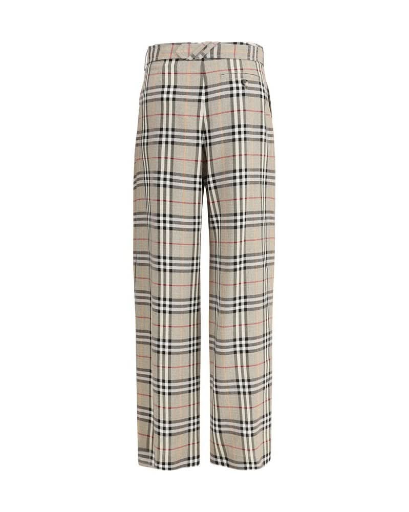 Burberry Beige Viscose Casual Pant 
