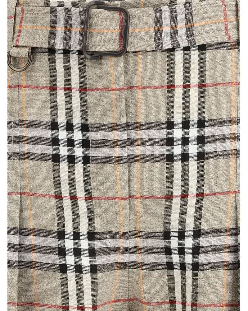 Burberry Beige Viscose Casual Pant 