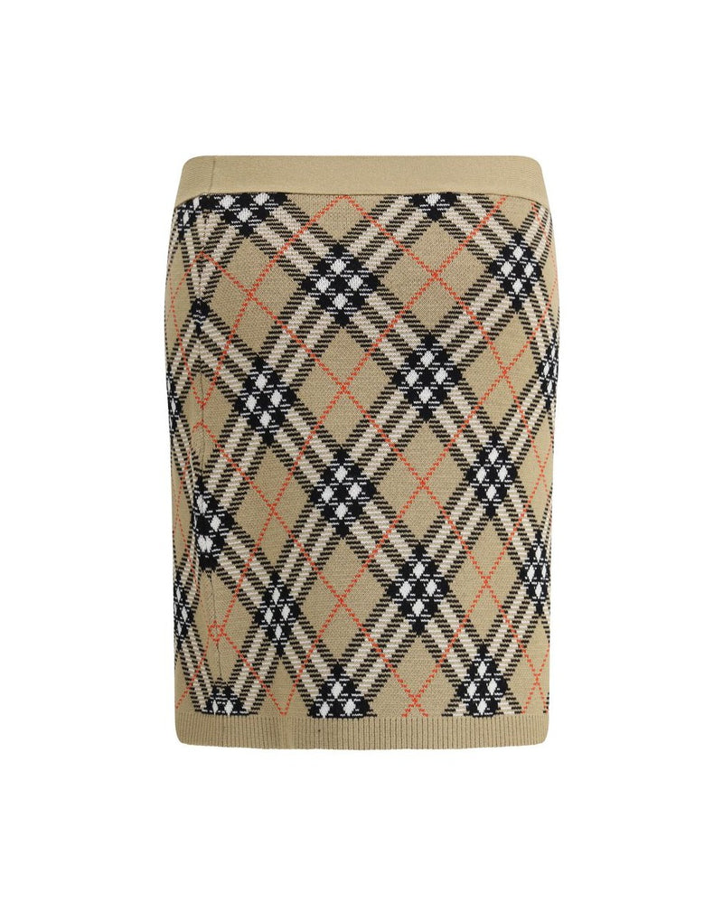 Burberry Beige Wool Mini Skirt Glam Steals