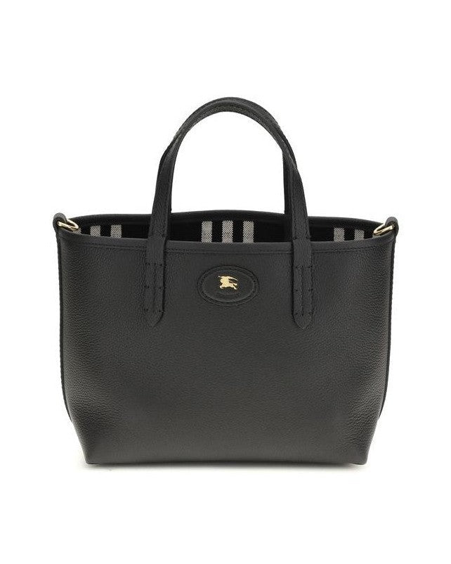 Burberry Black Calf Leather Bos Taurus Shoulder Bag 