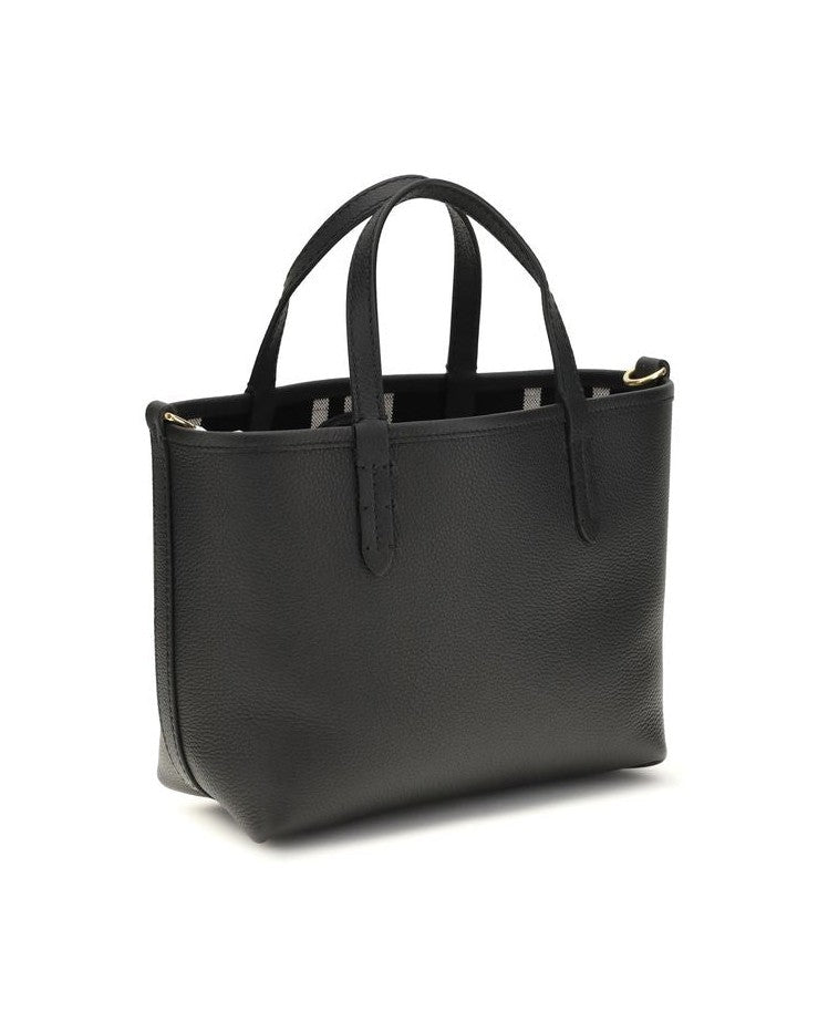 Burberry Black Calf Leather Bos Taurus Shoulder Bag 