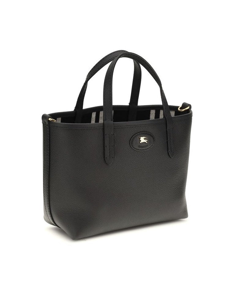 Burberry Black Calf Leather Bos Taurus Shoulder Bag 