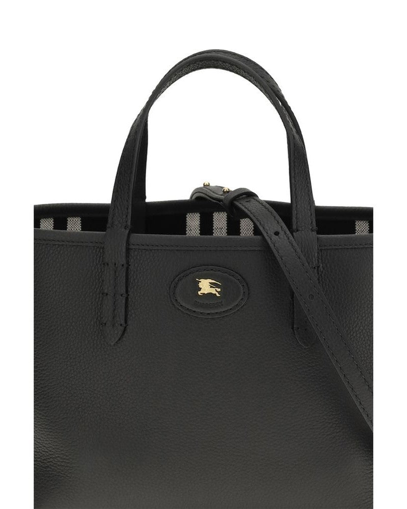 Burberry Black Calf Leather Bos Taurus Shoulder Bag 