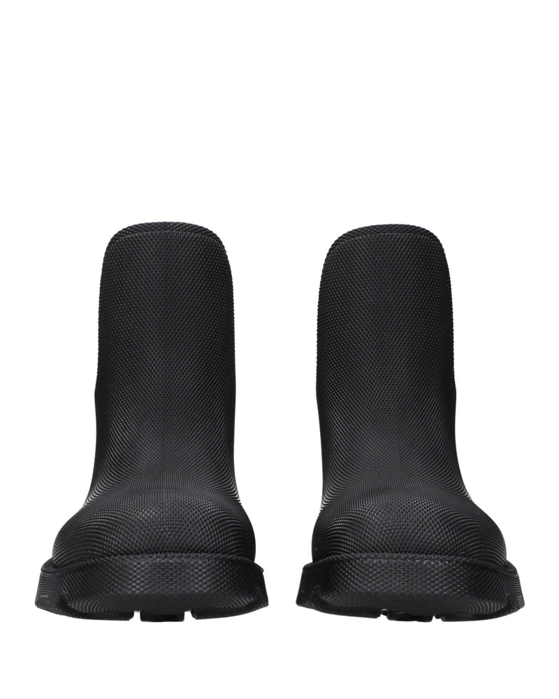 Burberry Black Cotton Ankle Boots Glam Steals