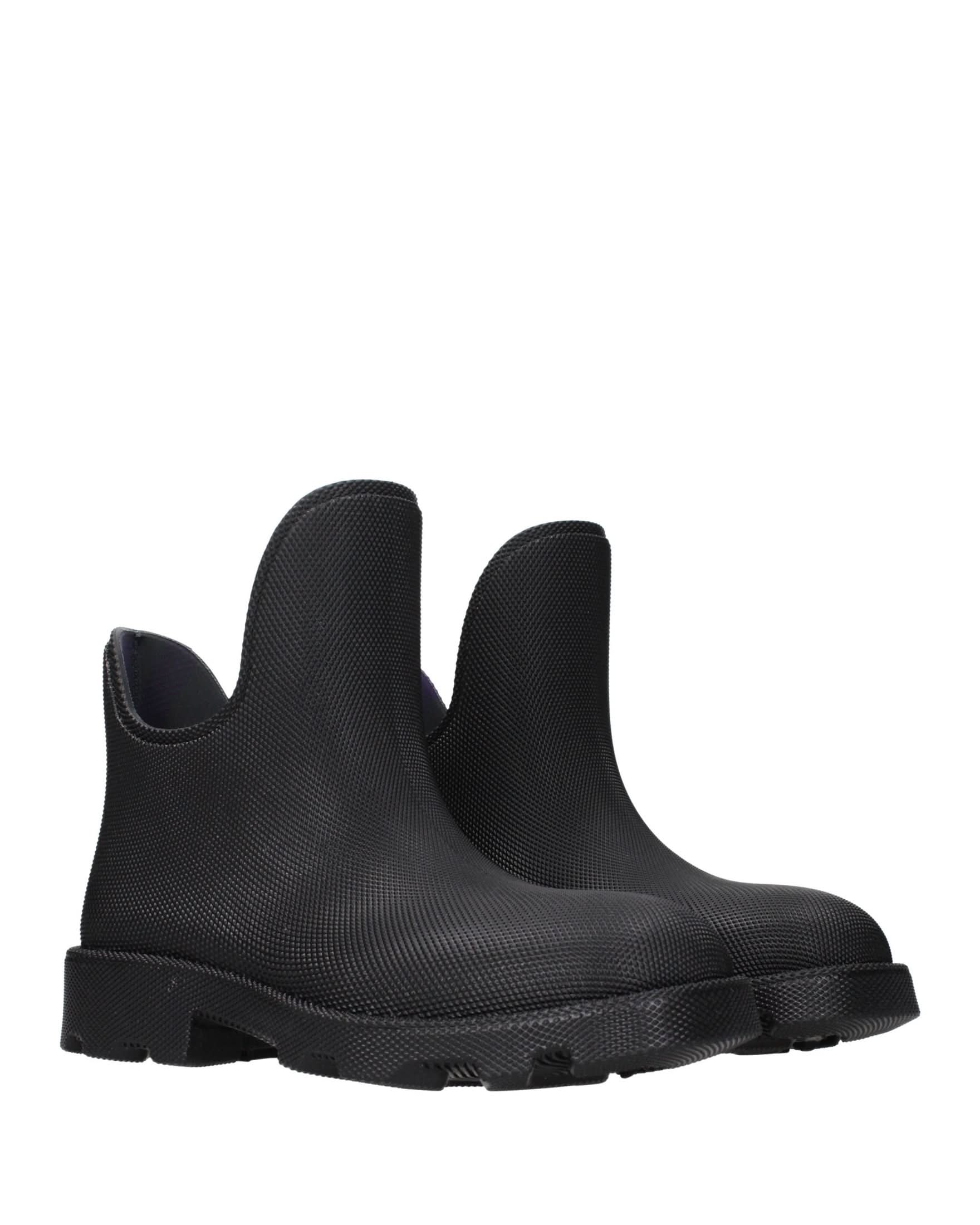 Burberry Black Cotton Ankle Boots Glam Steals