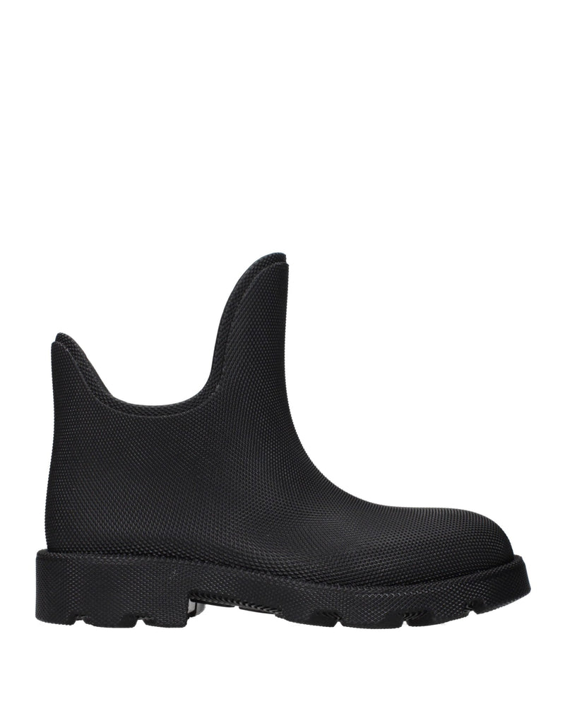 Burberry Black Cotton Ankle Boots Glam Steals