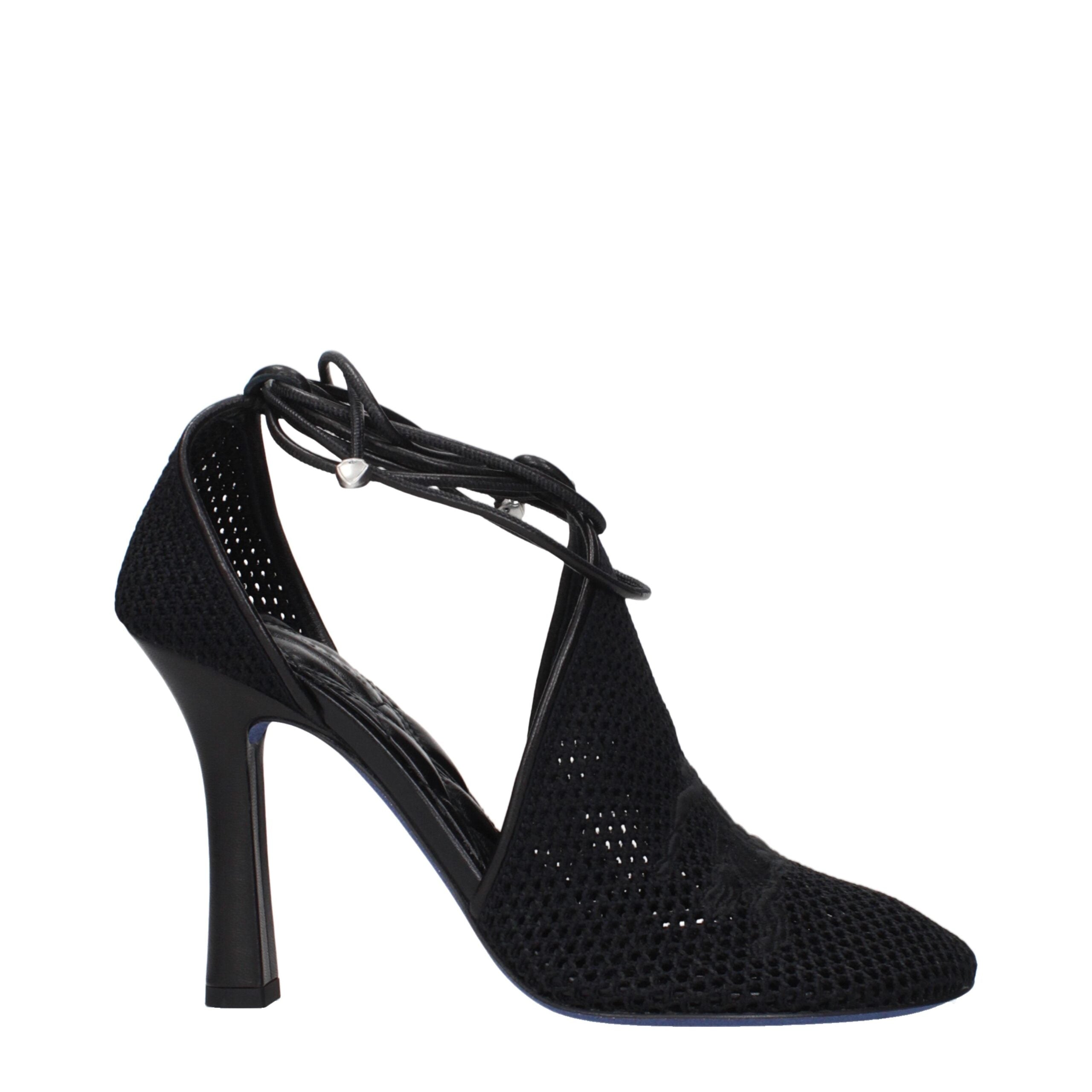 Burberry Black Fabric High Heel Pumps Glam Steals