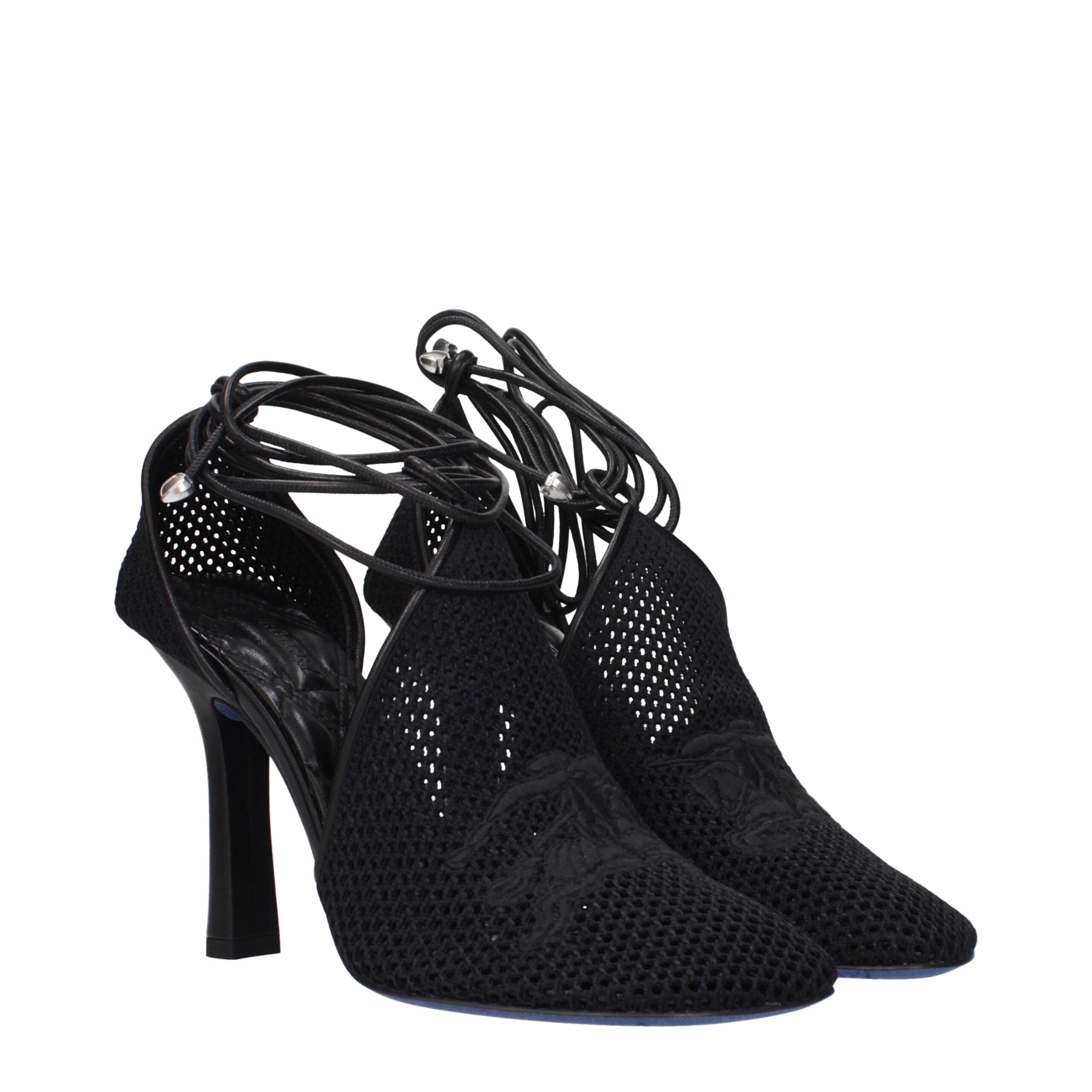 Burberry Black Fabric High Heel Pumps Glam Steals