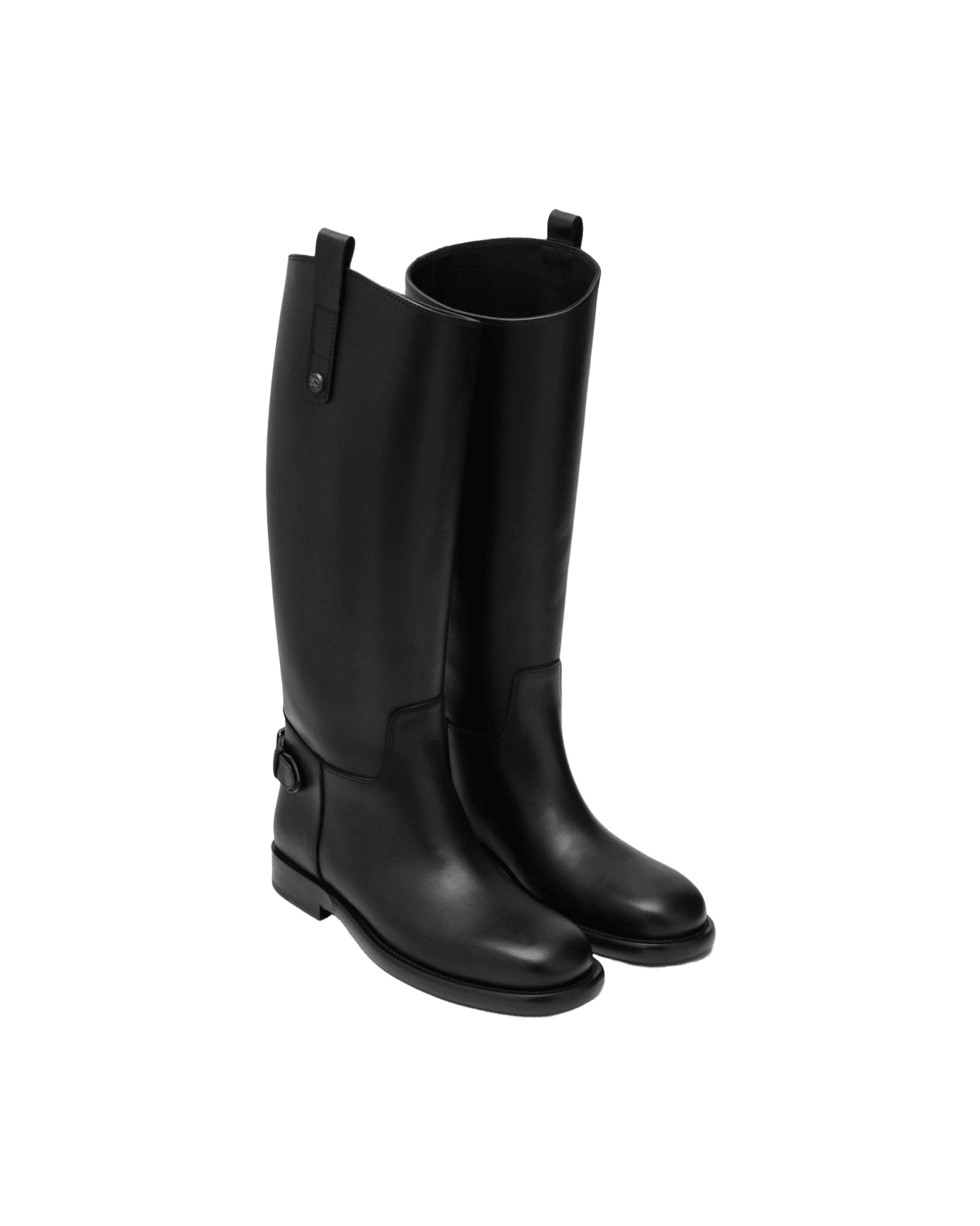 Burberry Black Leather Cavalier Boots Glam Steals