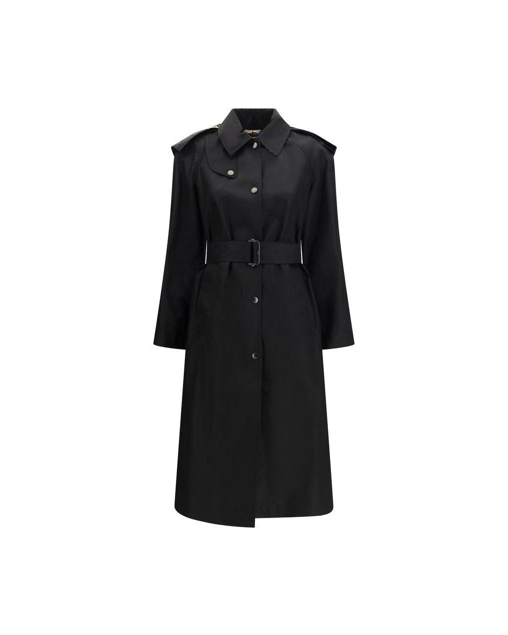 Burberry Black Nylon Trench Coat Glam Steals