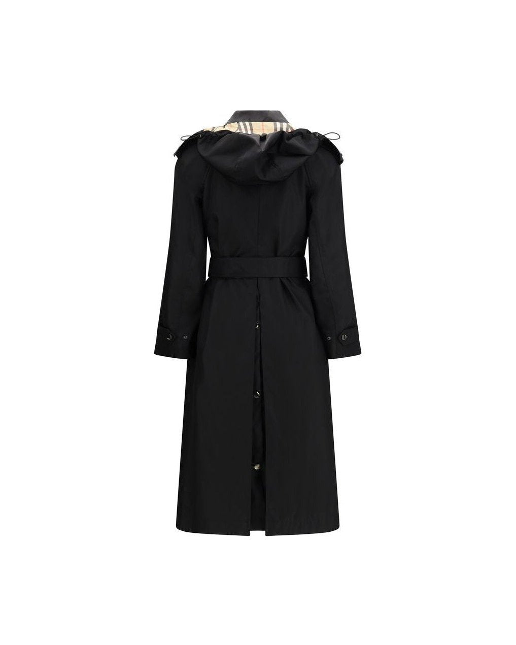 Burberry Black Nylon Trench Coat Glam Steals