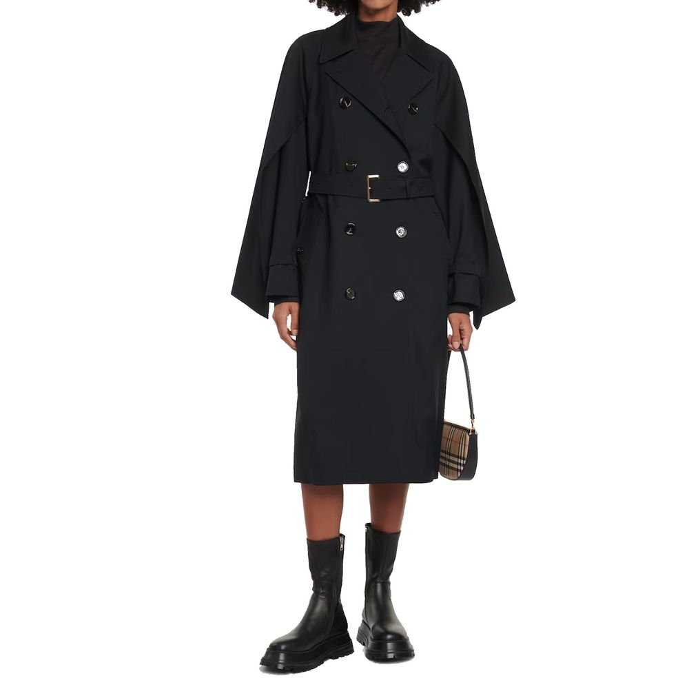Burberry Black Polyester Coat 