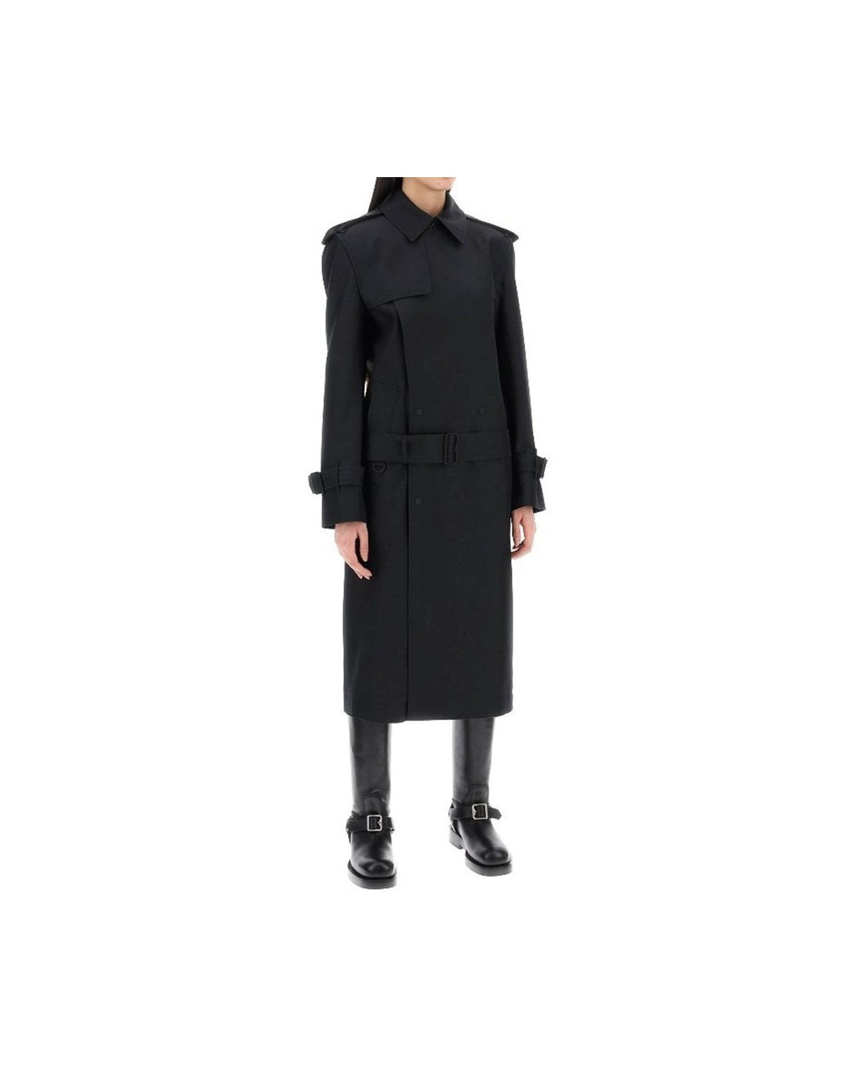 Burberry Black Polyester Coat Glam Steals