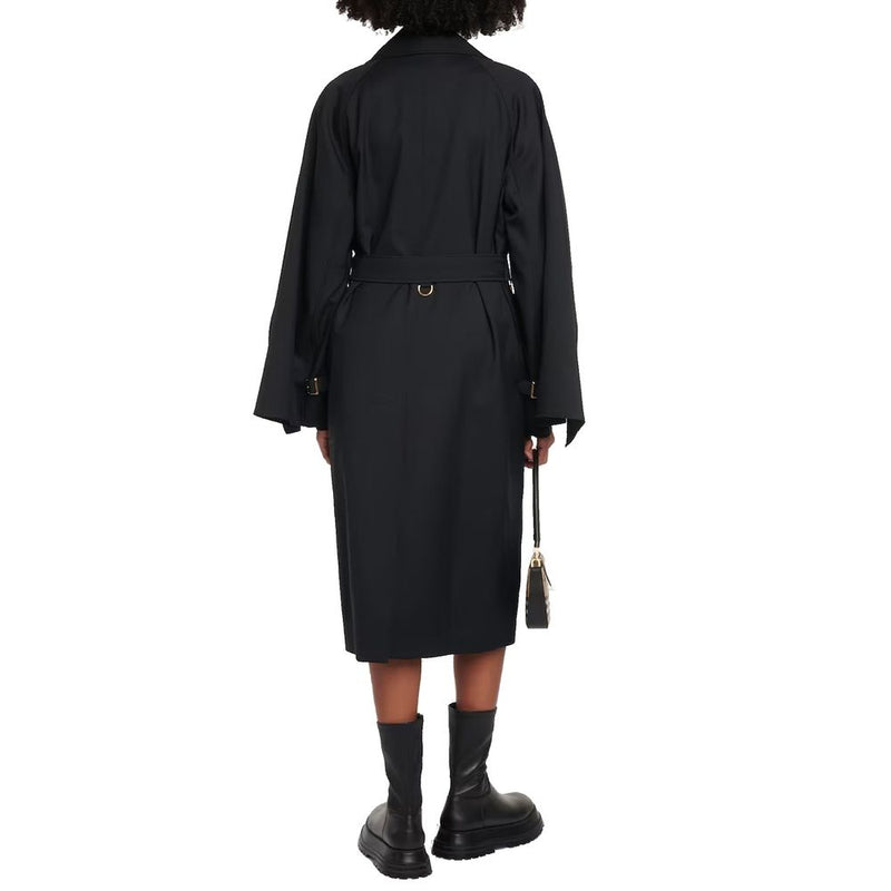 Burberry Black Polyester Coat Glam Steals