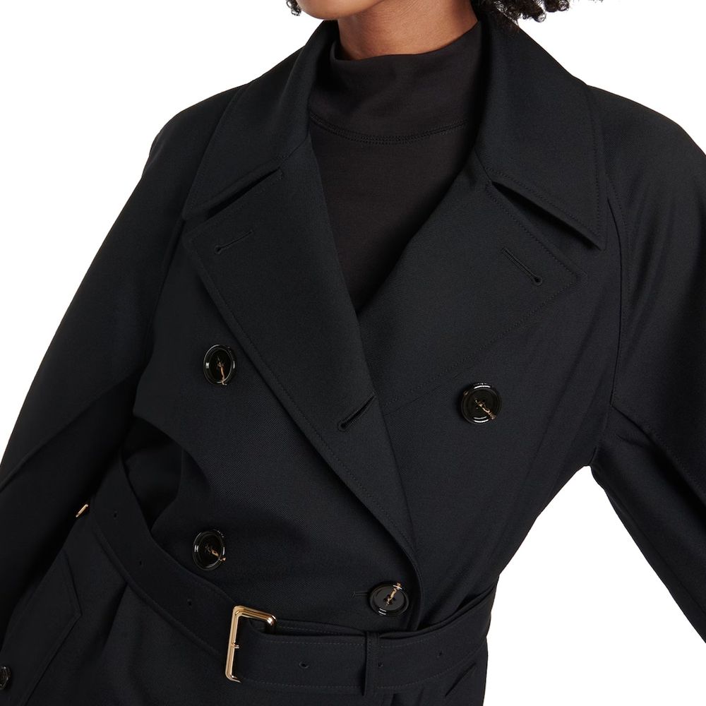 Burberry Black Polyester Coat 