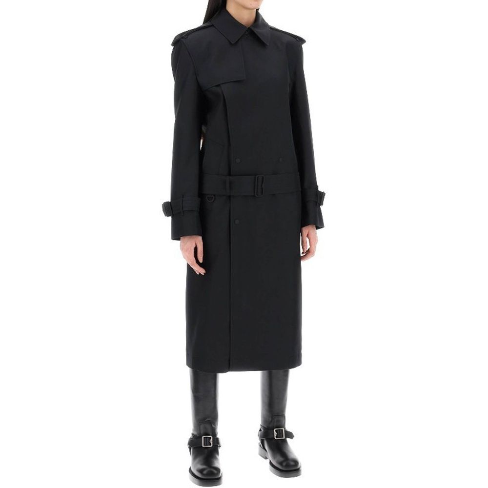 Burberry Black Polyester Coat Glam Steals