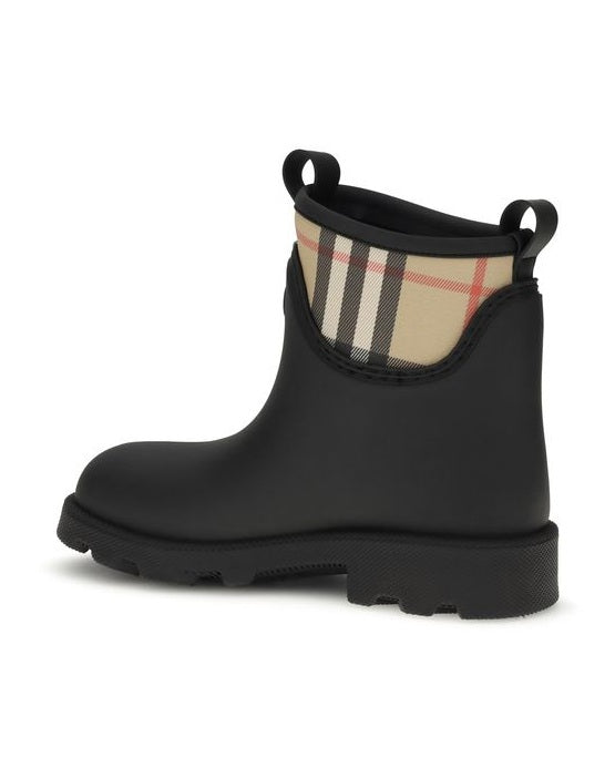 Burberry Black Rubber Ankle Boots Glam Steals