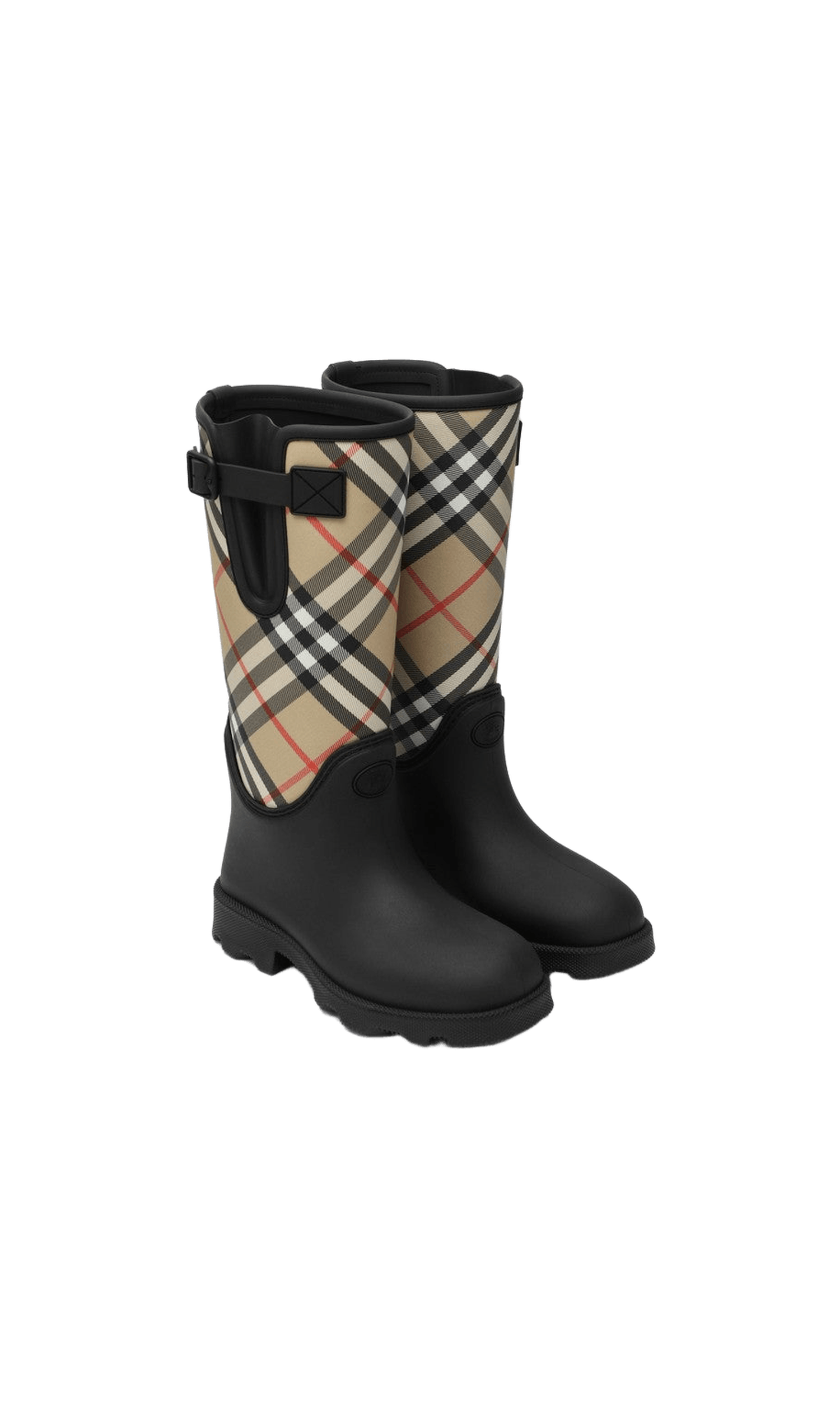 Burberry Black Tall Marsh Stamp Rubber Boots Glam Steals