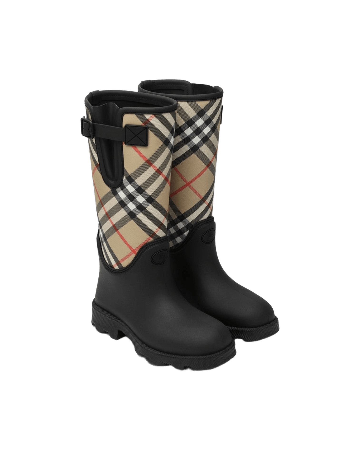 Burberry Black Tall Marsh Stamp Rubber Boots Glam Steals